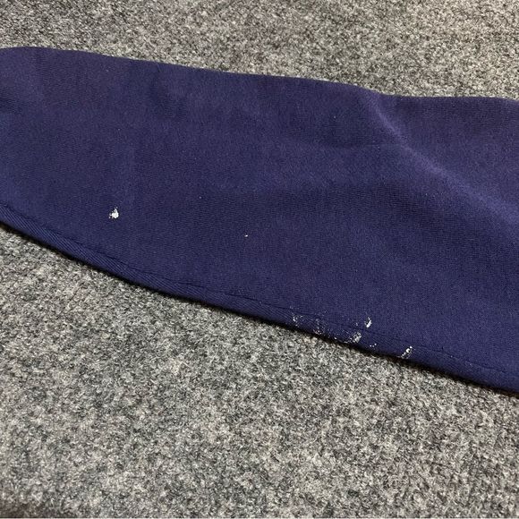 Vintage 70s Navy Blue Russell Athletic Blank Sweatshirt Distressed Paint USA - Picture 7 of 10